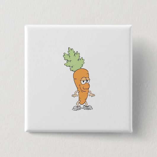 幸せな間抜け人参 缶バッジ (正面)