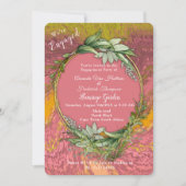 幸せな陽気な楽観主義抽象芸術 招待状 (正面)