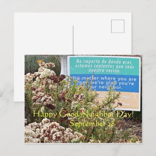 幸せな隣人の日! ポストカード (正面/裏面)