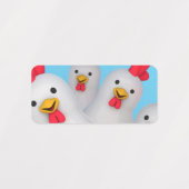 幸せな雌鶏のclipart ラベル (デザイン2)