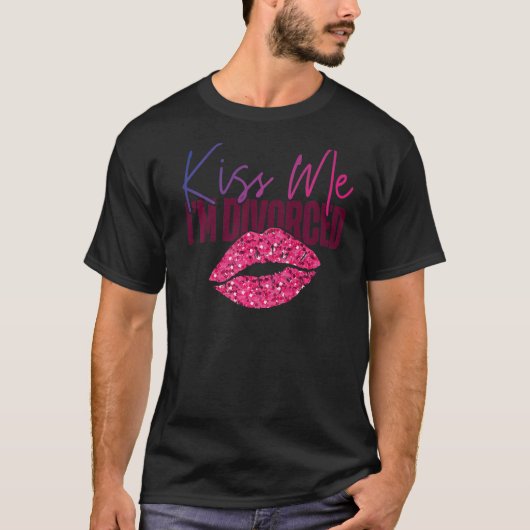 幸せな離婚パーティーキス離婚した Tシャツ (正面)