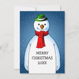 幸せな雪だるまからのメリークリスマス