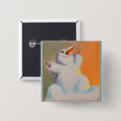 幸せな雪だるまが朝を迎える 缶バッジ (正面&裏面)