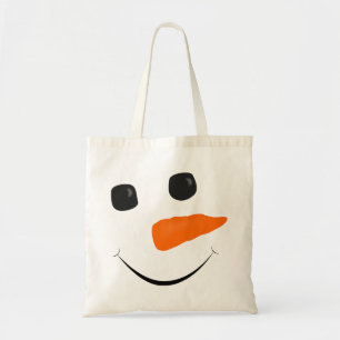 幸せな雪だるまのバッグ トートバッグ