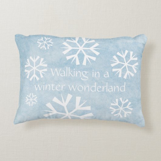 幸せな雪だるまの冬の不思議の国のアクセントの枕 アクセントクッション (裏面)