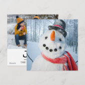 幸せな雪だるまの肖像 シーズンカード (正面/裏面)