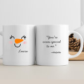 幸せな雪だるまの顔 コーヒーマグ ママから コーヒーマグカップ