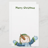 幸せな雪だるまクリスマス文房具 便箋 (正面/裏面)