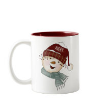 幸せな雪だるまパーソナライズされた名