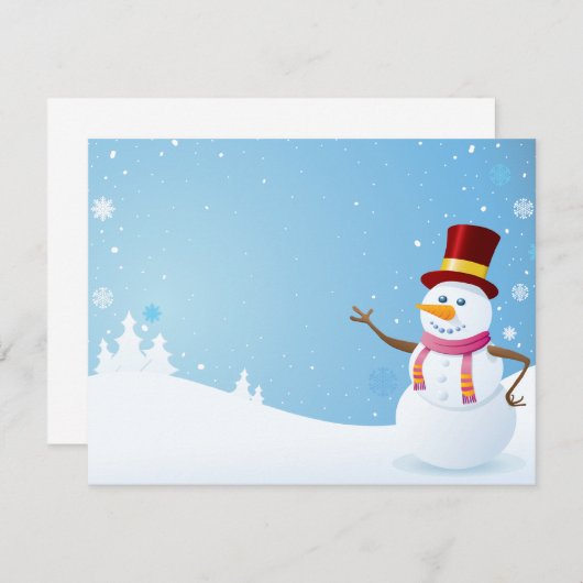 幸せな雪だるま (正面/裏面)