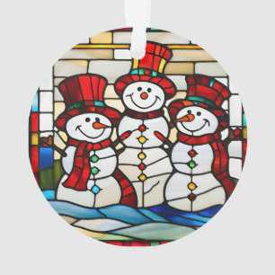 幸せな雪だるま オーナメント
