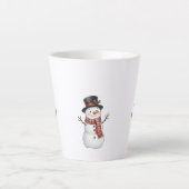 幸せな雪だるま カフェラテマグ (正面)