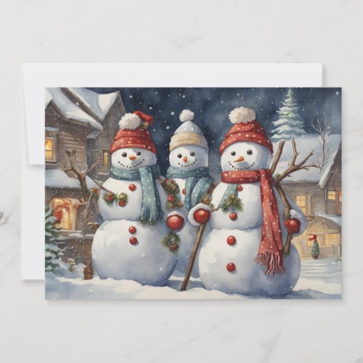 幸せな雪だるま クリスマス ホリデー  (正面)