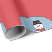 幸せな雪だるま クリスマス ホリデー ラッピングペーパー (ロールコーナー)