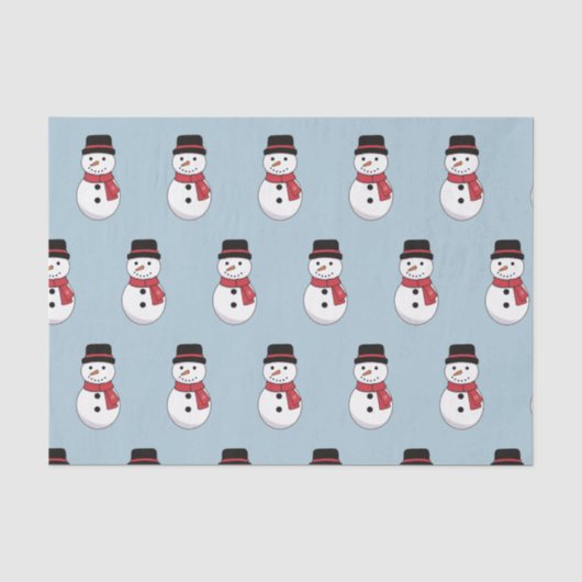幸せな雪だるま クリスマス ホリデー 薄葉紙 (正面)