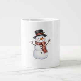 幸せな雪だるま ジャンボコーヒーマグカップ