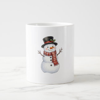 幸せな雪だるま ジャンボコーヒーマグカップ