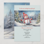 幸せな雪だるま 招待状 (正面/裏面)