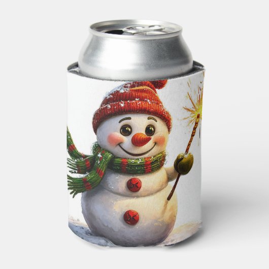 幸せな雪だるま 缶クーラー (缶正面)