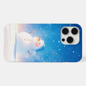 幸せな雪だるま iPhoneケース (裏面横)