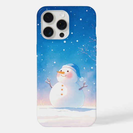 幸せな雪だるま iPhoneケース (裏面)