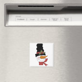 幸せな雪だるまTシャツとギフト マグネット (インサイチュ (食洗機))