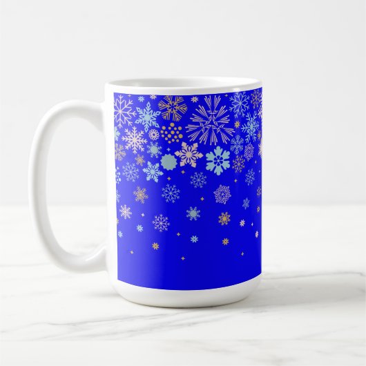 幸せな雪縁ど片 コーヒーマグカップ (左)