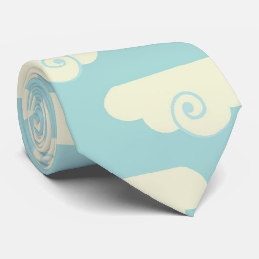 幸せな雲の青空 ネクタイ (ロール)