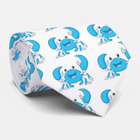 幸せな青カニ ネクタイ (ロール)