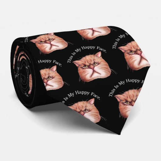 幸せな顔のタイ ネクタイ (ロール)