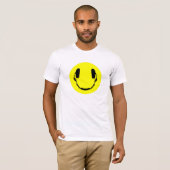 幸せな顔のヘッドホーン Tシャツ (正面フル)