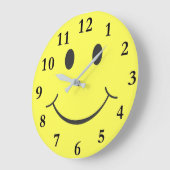 幸せな顔の円形のアクリルの柱時計 ラージ壁時計 (傾斜)