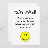 幸せな顔の招待状 招待状 (正面/裏面)