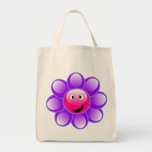 幸せな顔の花のトートバック トートバッグ
