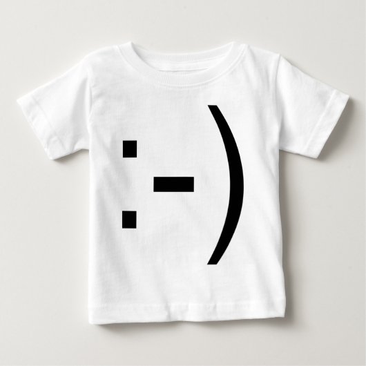 幸せな顔の顔文字! ベビーTシャツ (正面)