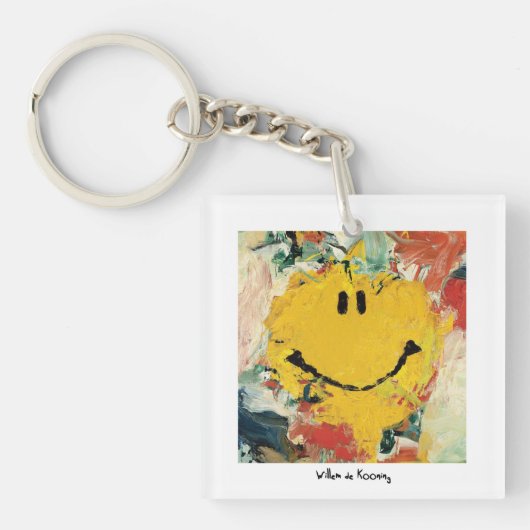 幸せな顔のkeychainをkooning de キーホルダー (正面)
