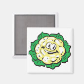 幸せな顔カリフラワー マグネット (正面/裏面)