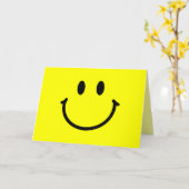 幸せな顔グリーティングカード カード (黄色い花)