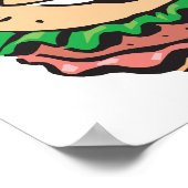 幸せな顔ハンバーガー ポスター (角)