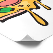 幸せな顔ピザスライス ポスター (角)