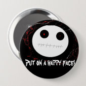 幸せな顔ピンを置いて下さい 缶バッジ (正面&裏面)