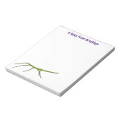 幸せな顔漫画と可愛い緑のスティック昆虫 ノートパッド (回転)