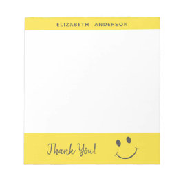 幸せな顔笑顔ありがとう名前を追加 ノートパッド