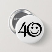 幸せな顔40との数 缶バッジ (正面&裏面)