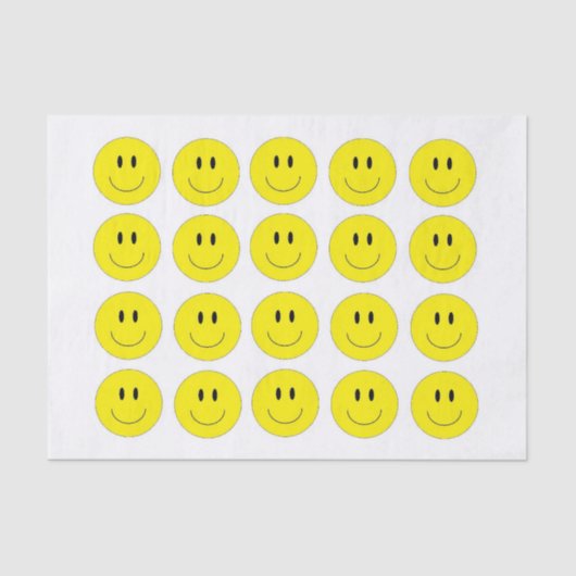 "幸せな顔"のティッシュペーパー 薄葉紙 (正面)