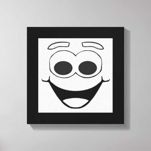 幸せな顔 キャンバスプリント (正面)