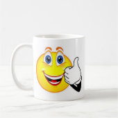 幸せな顔 コーヒーマグカップ (左)