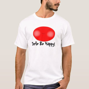 幸せな顔、スマイルは幸せです! Tシャツ