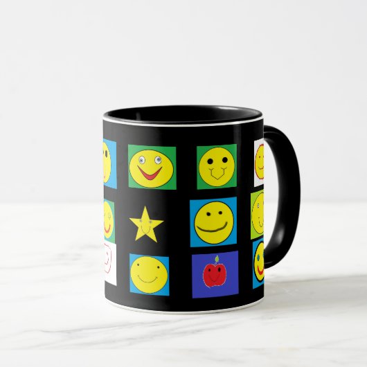幸せな顔 マグカップ (正面右)