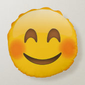 幸せな顔Emoji ラウンドクッション (裏面)